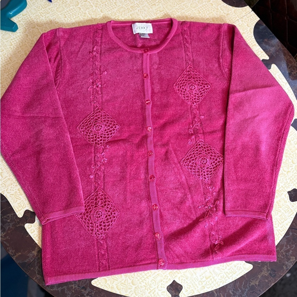 Vintage Elegant Pink Sweater